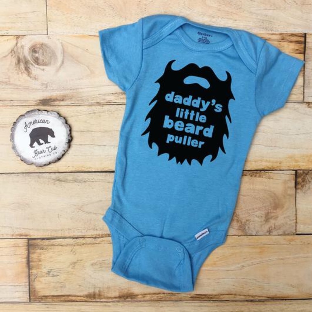 Daddy’s little beard puller Onesie - BLUE